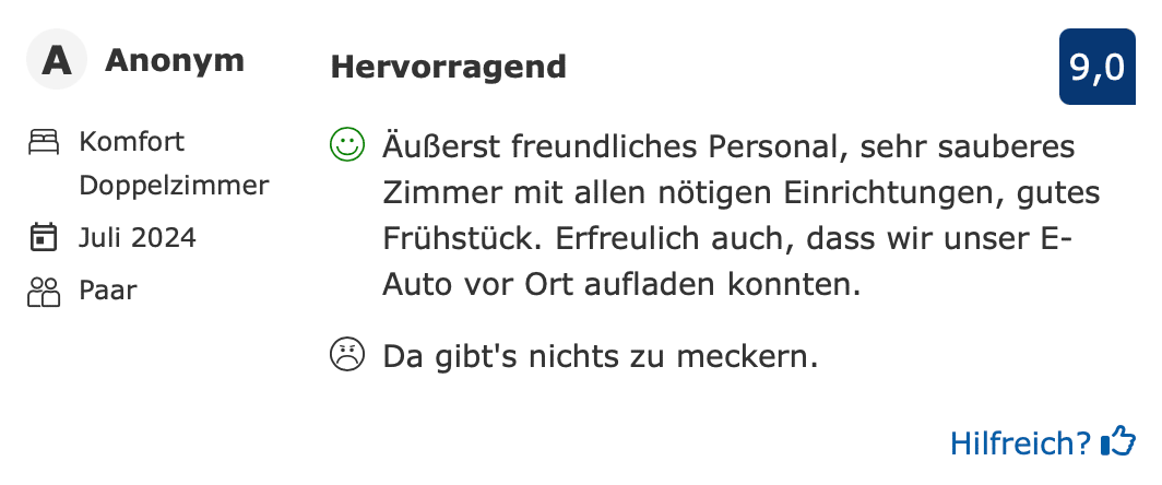 Screenshot Bewertung