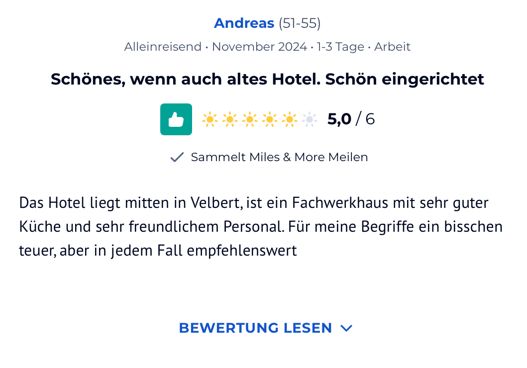 Screenshot Bewertung