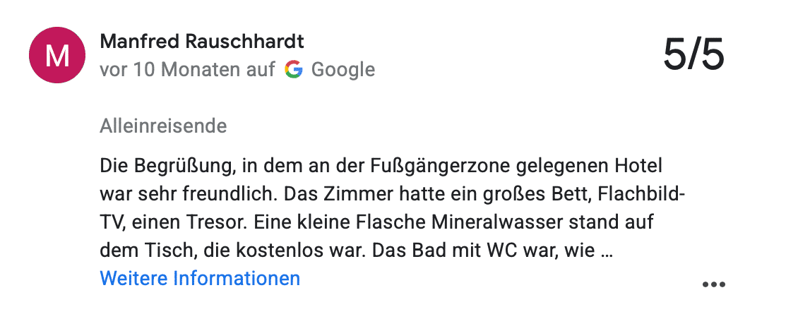 Screenshot Bewertung